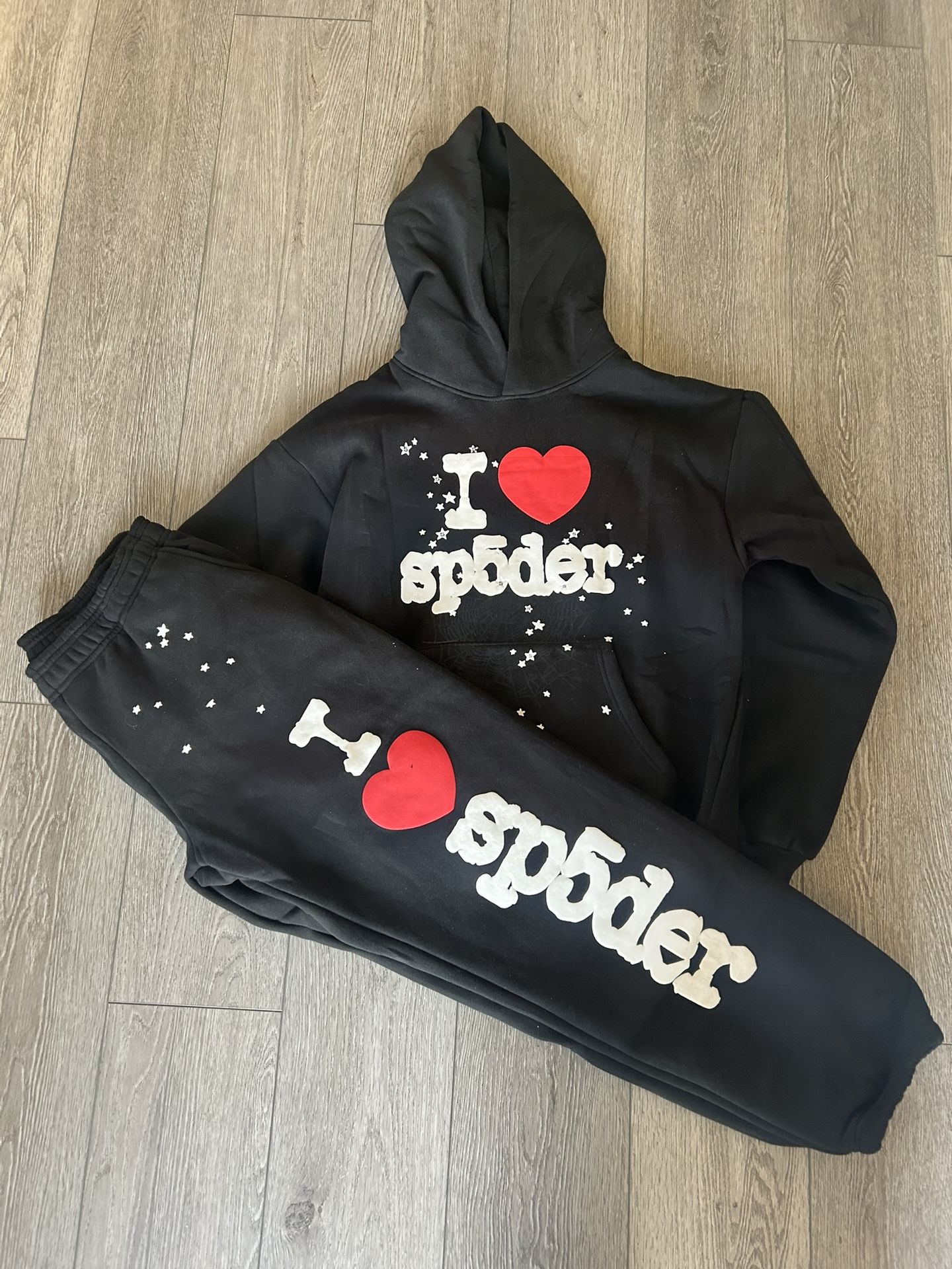 Sp5der Hoodie Set Worldwide 