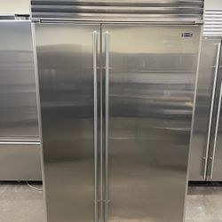 Sub Zero 48” Stainless Steel Built Side By Side Refrigerator 