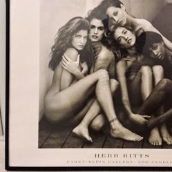 HOME DECOR  - Wall Art - ICONIC &  RARE POSTER - Framed Poster by Herb Ritts - TITLE: “Stephanie, Cindy, Christy, Tatjana, Naomi, Hollywood, 1989.”