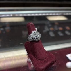 10k Diamond Cluster Ring