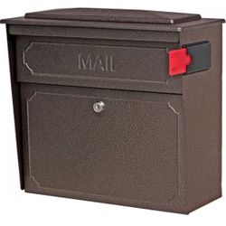 Townhouse Locking Wall-Mount Mailbox with High Security Reinforced Patented Locking System, Bronze
