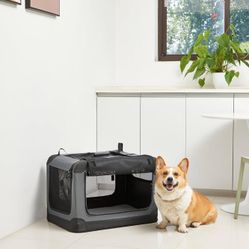 Portable Soft-Sided Folding Travel Crate Kennel