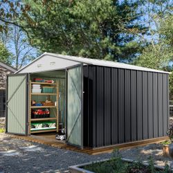 Large 8x10 Shed Backyard Patio Outdoor Garden Tools