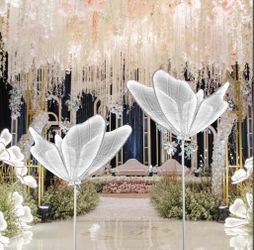 Lakexus Wedding Butterfly Floor Lamp-Creative Butterfly Ceiling Lights Decoration,Adjustable Height Romantic Wedding Decoration Lights (White, 60 Cm/2