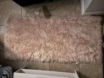Fuzzy Pink Rug/runner