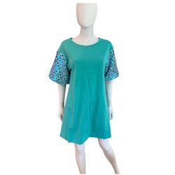 Fantastic Fawn Tunic Puff Sleeve Dress Sz Small