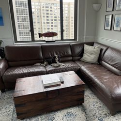 Leather Sectional With Pull Out Bed