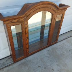 Oak Display Case Hangs