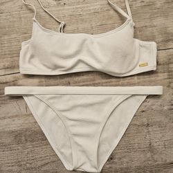 Roxy White Bandeau Bikini