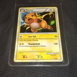 Rare Old 2010 Holo Pokemon - Raichu Hologram / Foil Card 30/30 