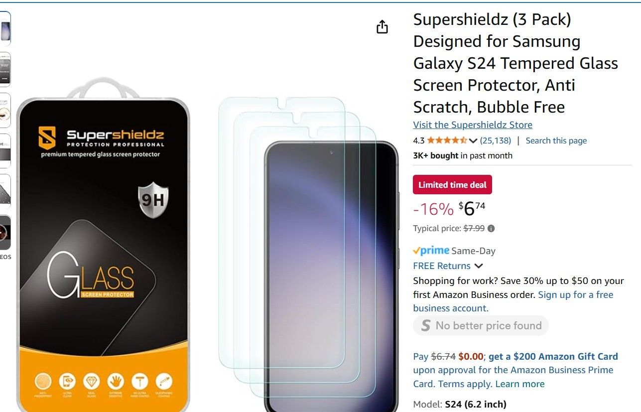 Samsung S24 Screen Protector