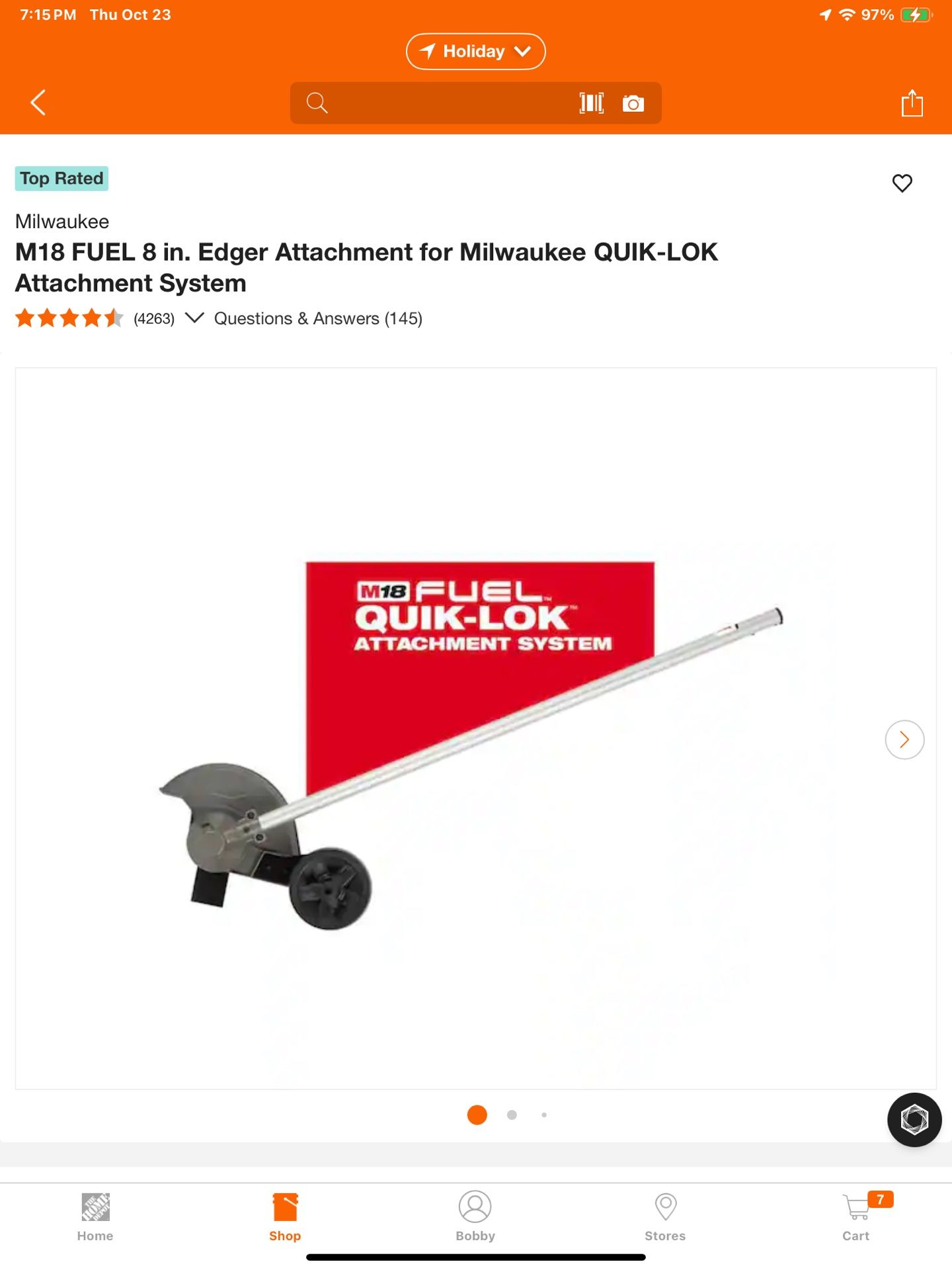 Milwaukee M18 8in Edger Attachment 