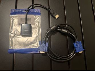 HDMI to VGA adapter Uni-Directional Gold-Plated HDMI to VGA Adapter and VGA cable