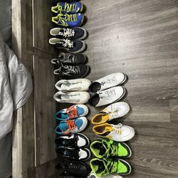 11 Pairs Of Shoes All Size 11 Namebrand Nike Dunks Jordans Air Force Ones Everything For $100