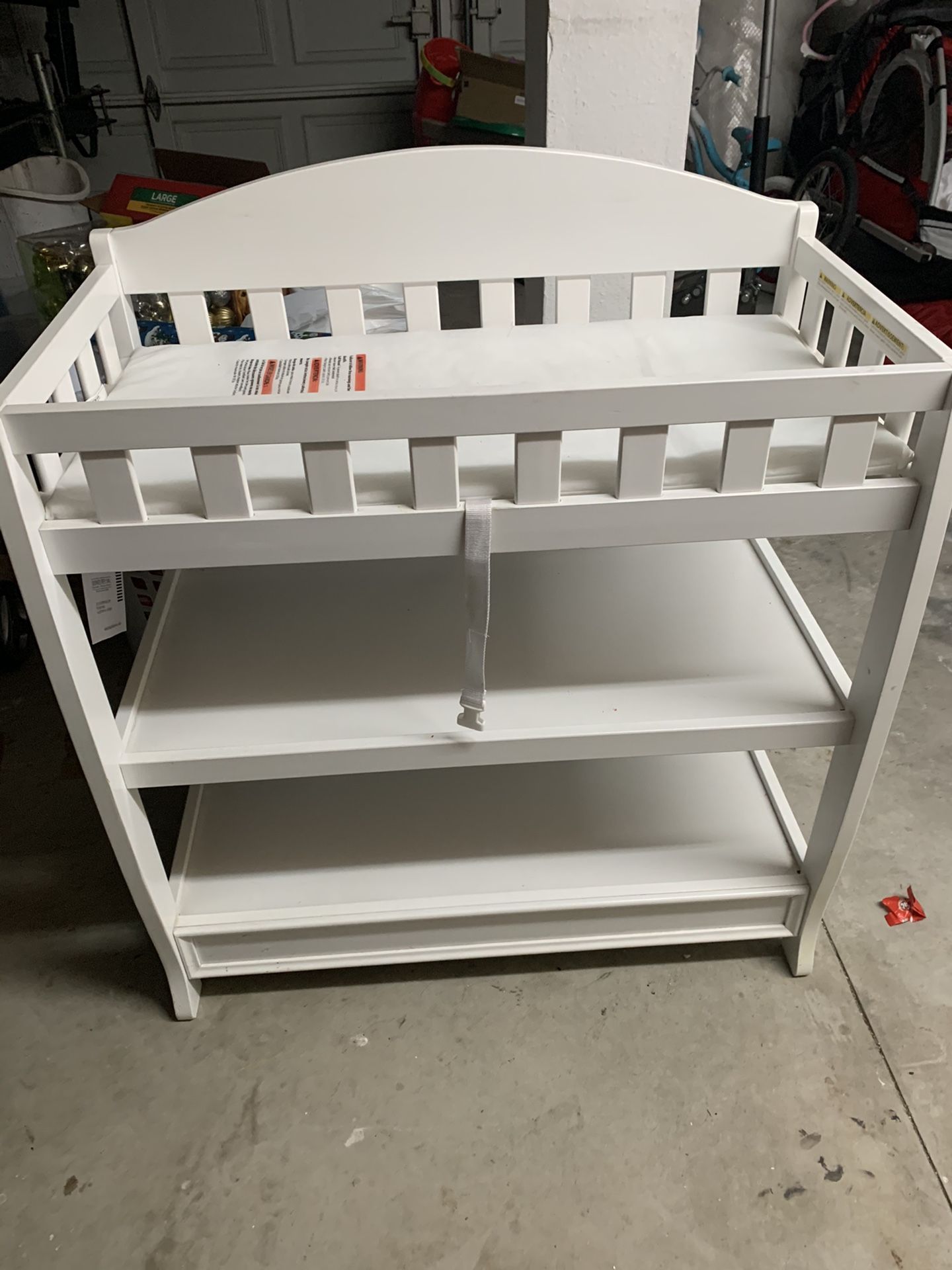 White changing table