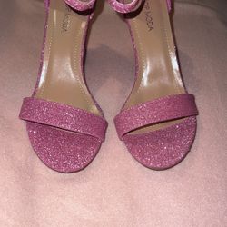 Top Moda Pink Sparkly Heels 