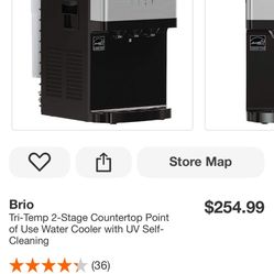 Brio Tri-Temp 2-Stage Countertop Point of Use Water Cooler with UV Self-Cleaning