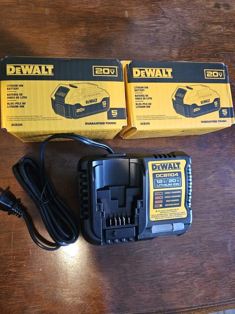 FIRM ON PRICE!! Brand New DeWalt Battery Starter Kit With (2) 5.0 And Charger