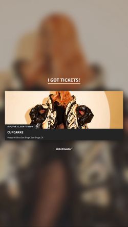 CUPCAKKE CONCERT TICKETS