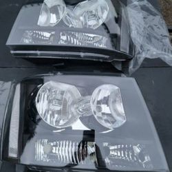 07-14 Chevrolet Tahoe Suburban Avalanche Headlights Luces Micas Calaveras Faros Faroles Focos Chevy 