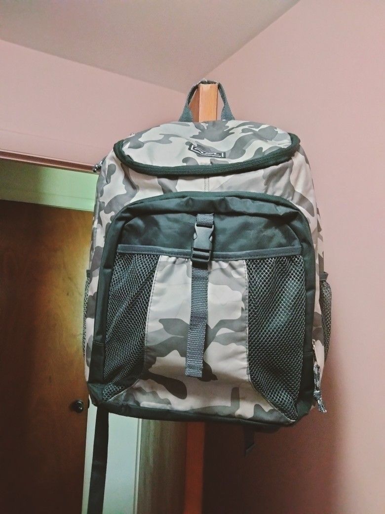 One "Fuel" Brand Camouflaged Backpack