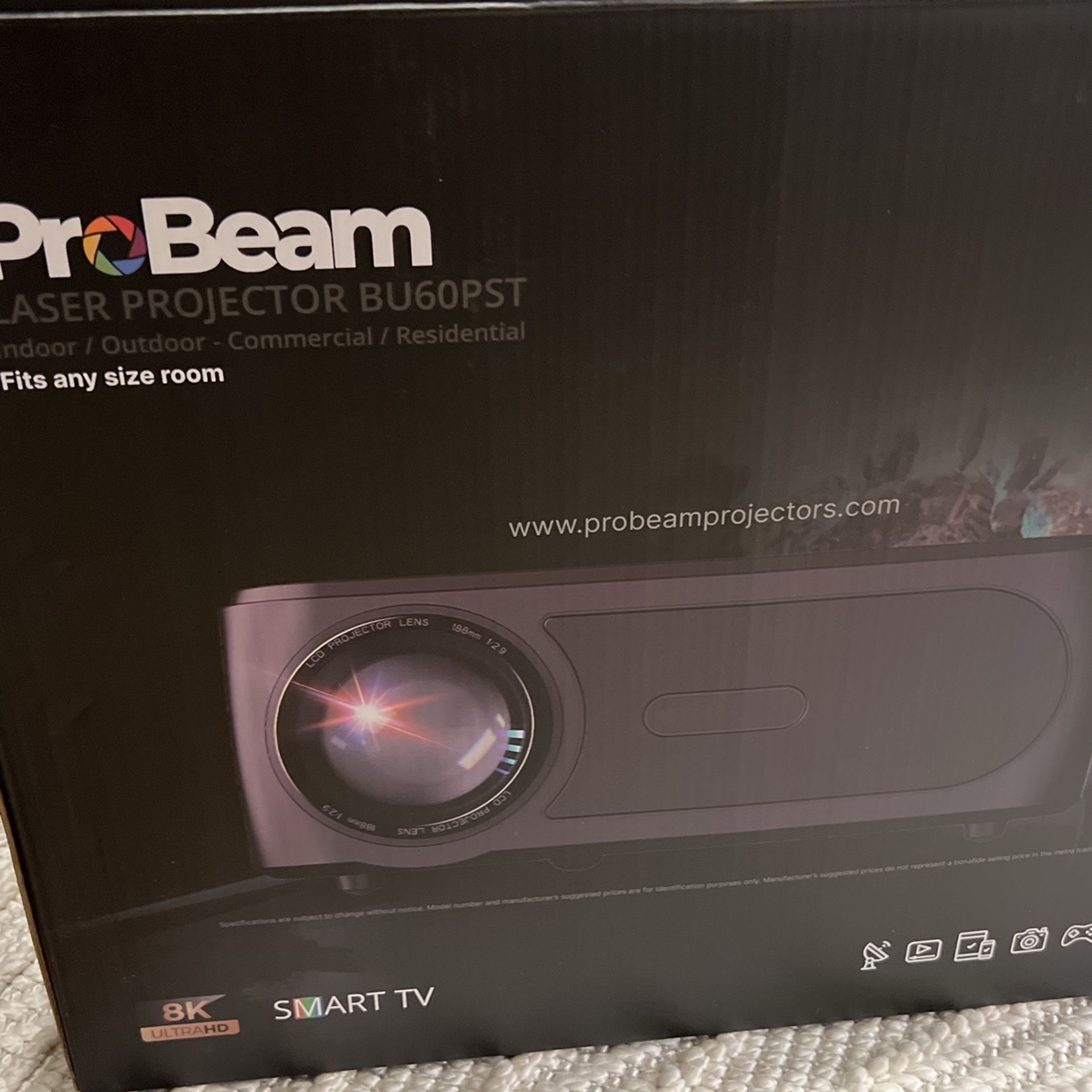 Projector And 72inch Screen Combo New