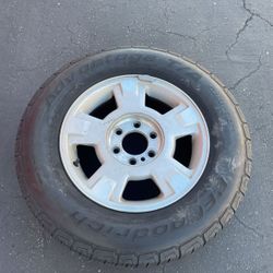 1 - 255/65r17 6x135 6x5.31 F150 Stock Rims Wheels Good Tires 80% Treads!!!
