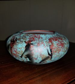 Beautiful turquoise abstract pottery