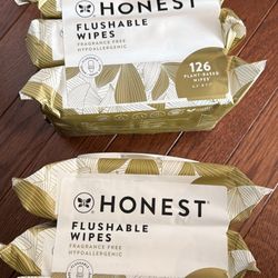 Honest flushable wipes all for $18(252wipes)