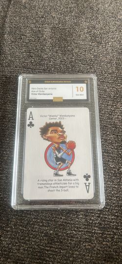 Hero Decks Victor Wembanyama Ace of Clubs GAS 10 Gem Mint