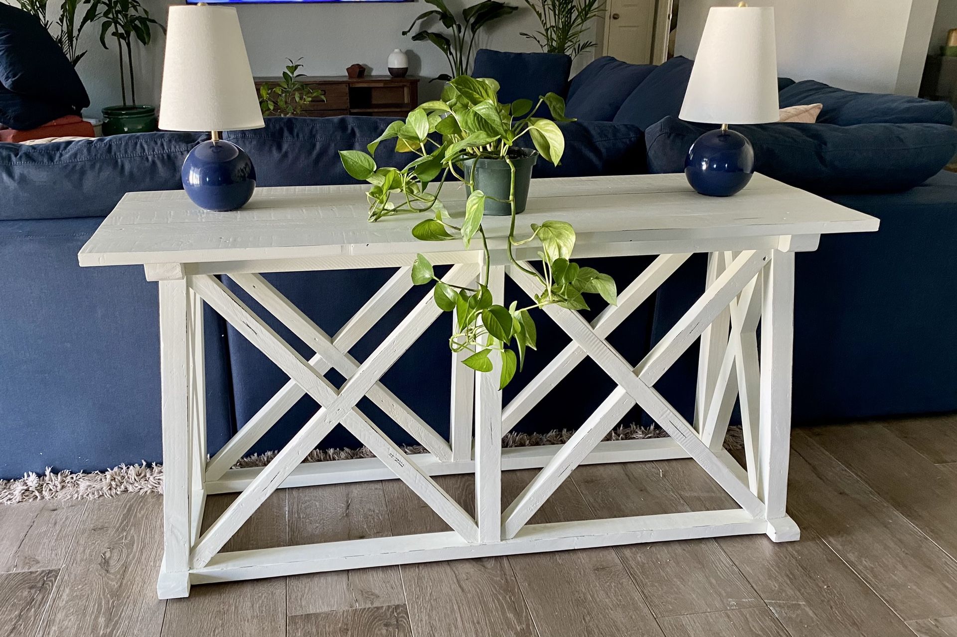 Pottery Barn Style Coffee Table, Console Table & 2 End Tables