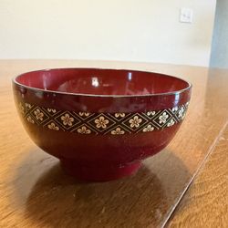 Japanese lacquerware soup bowl