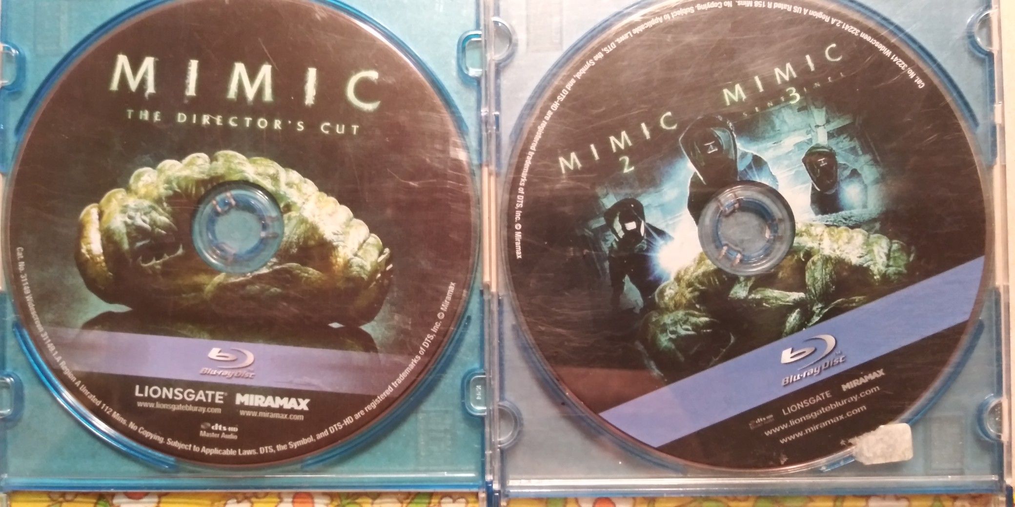 Mimic 1, 2 & 3 blu-ray movies