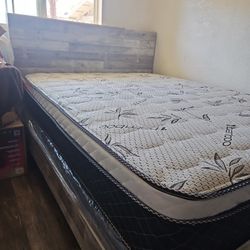 Queen Bed Frame And Mattress *New*