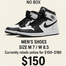 🔥🖤 Brand New Air Jordan 1 Retro High OG "Black & White" 🔥