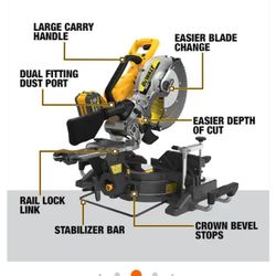 Miter Saw Kit, white baterys and charger. 