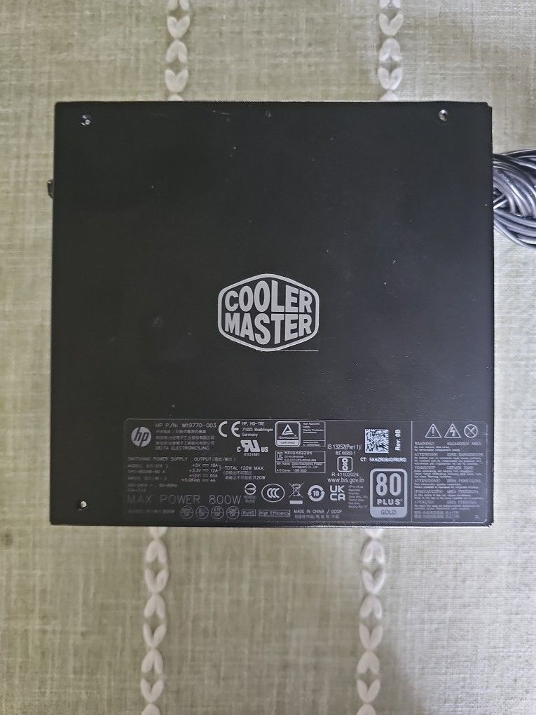 800 Watt Cooler Master PSU Gold