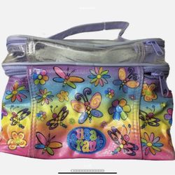 Vintage RARE HTF Y2K Lisa Frank plastic cosmetic bag