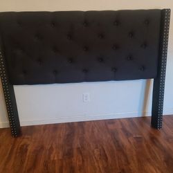 queen size dark gray headboard