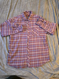 Plaid Flannel Button Down Shirt XL