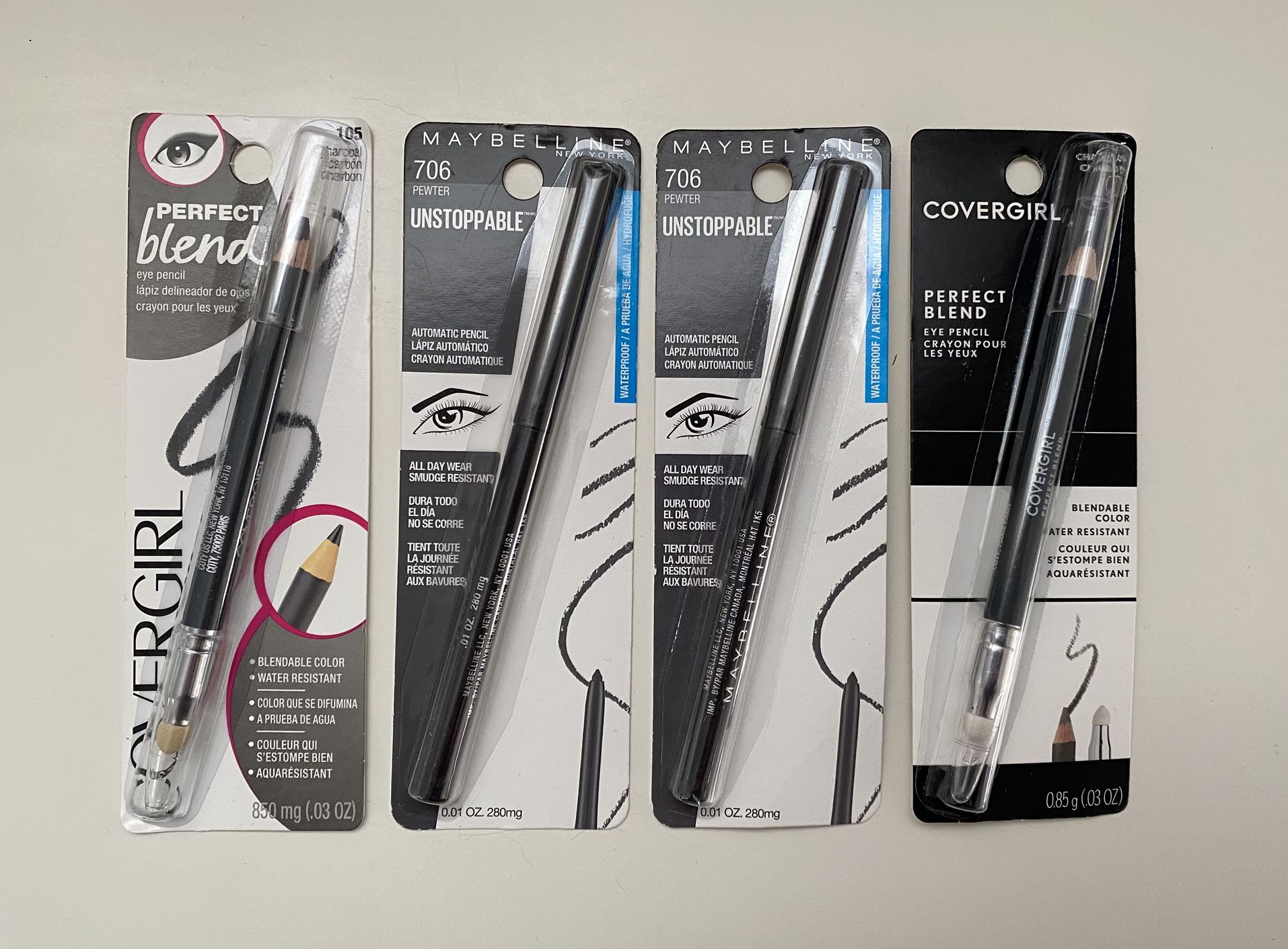 CoverGirl & Maybelline Eyeliner -charcoal 4 for $3