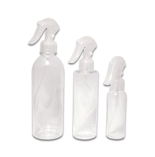 4oz Clear 24-410 PET Round Plastic Bottle With Fine Mist Sprayer (5,520 Qty)