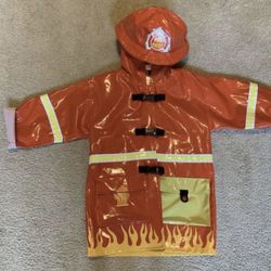 New Fireman raincoat size 4T