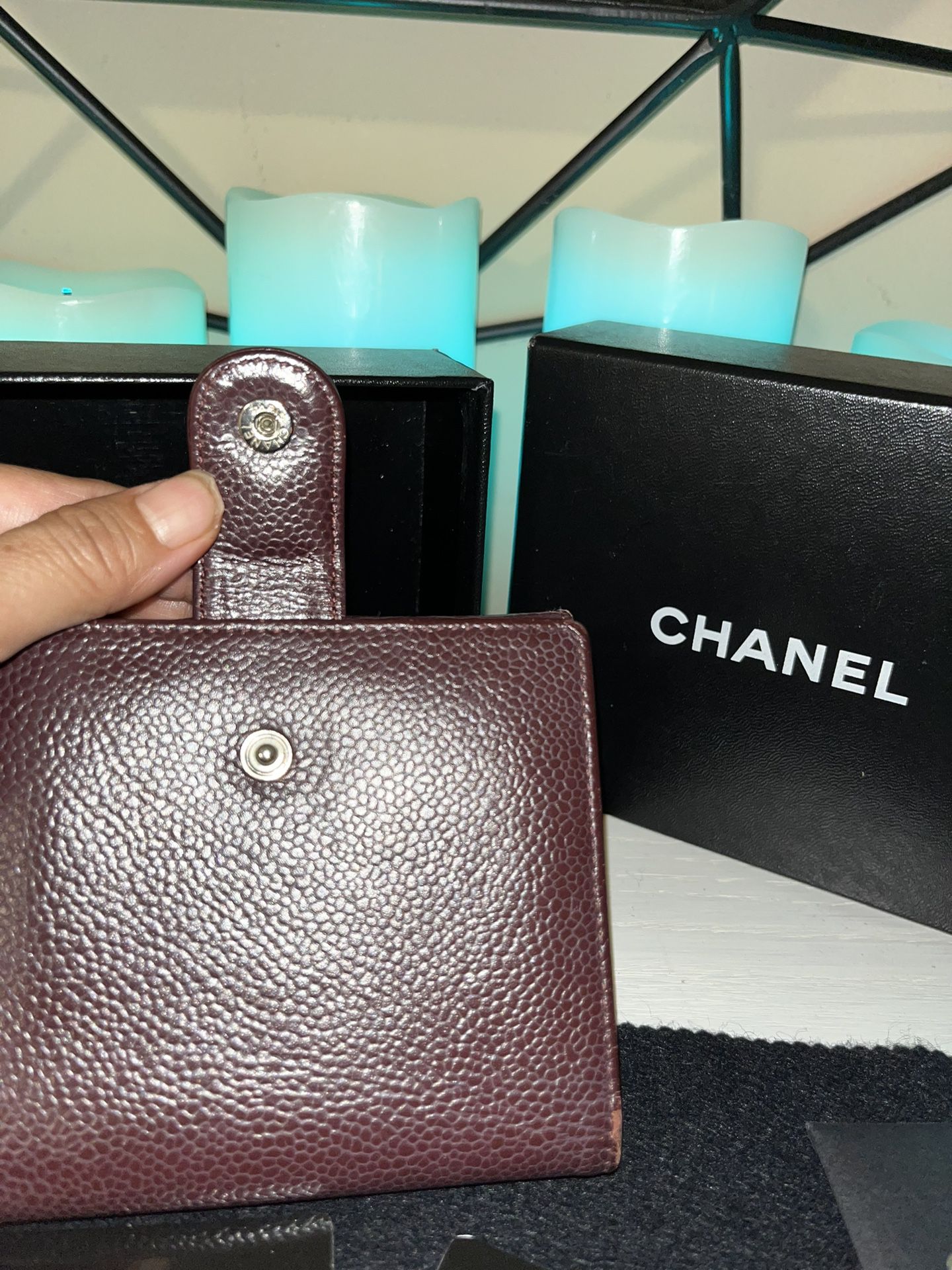 Authentic Chanel vintage timeless bifold wallet caviar compact w/ box &  dust cover, as well as COA card for Sale in Denver, CO - OfferUp