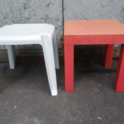Outside Plastic Tables $5 Each