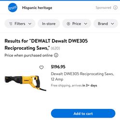 DEWALT Dewalt DWE305 Reciprocating Saws,