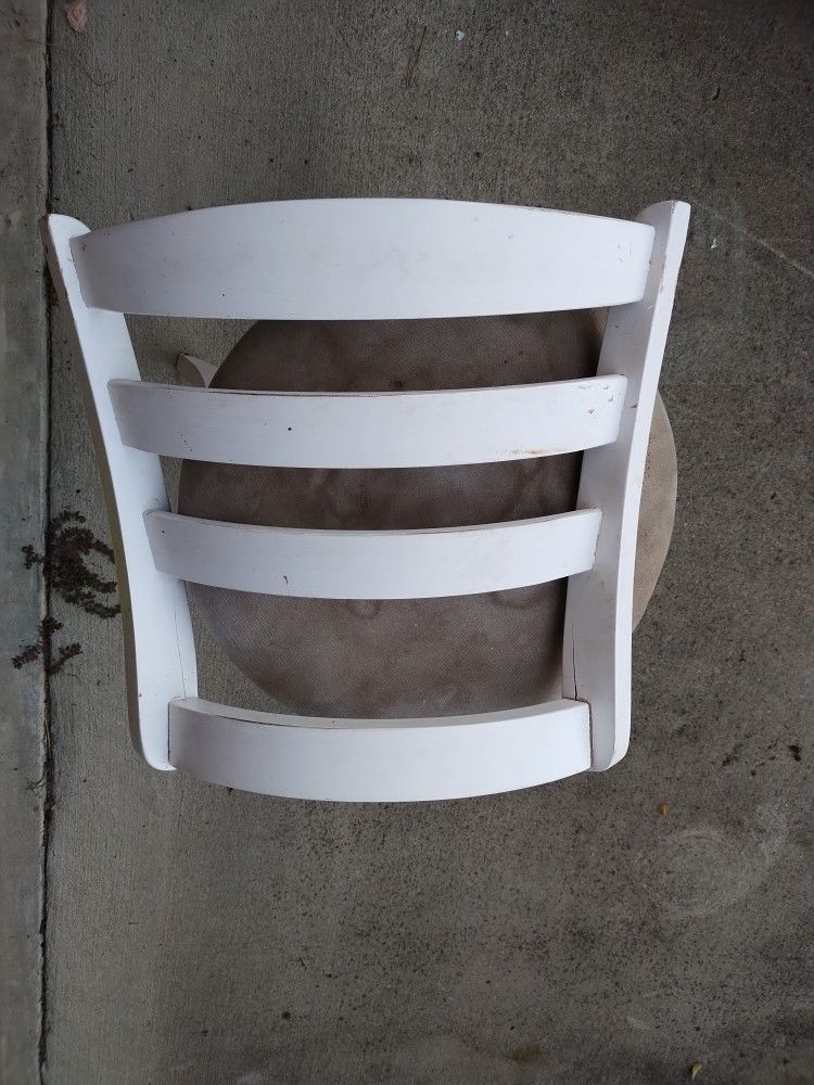 3 White Bar Stools