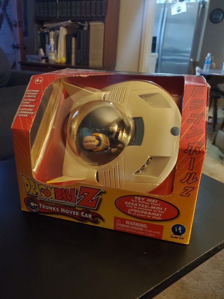 Dragon Ball Z Funimation Irwin Toy Trunks Hover Car Set, Ultra Rare, Brand New