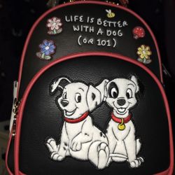 Brand New L! Disney 101 Dalmatians Puppies Mini Backpack with Photo Coin Purse