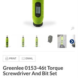 Greenlee Torque Screwdriver